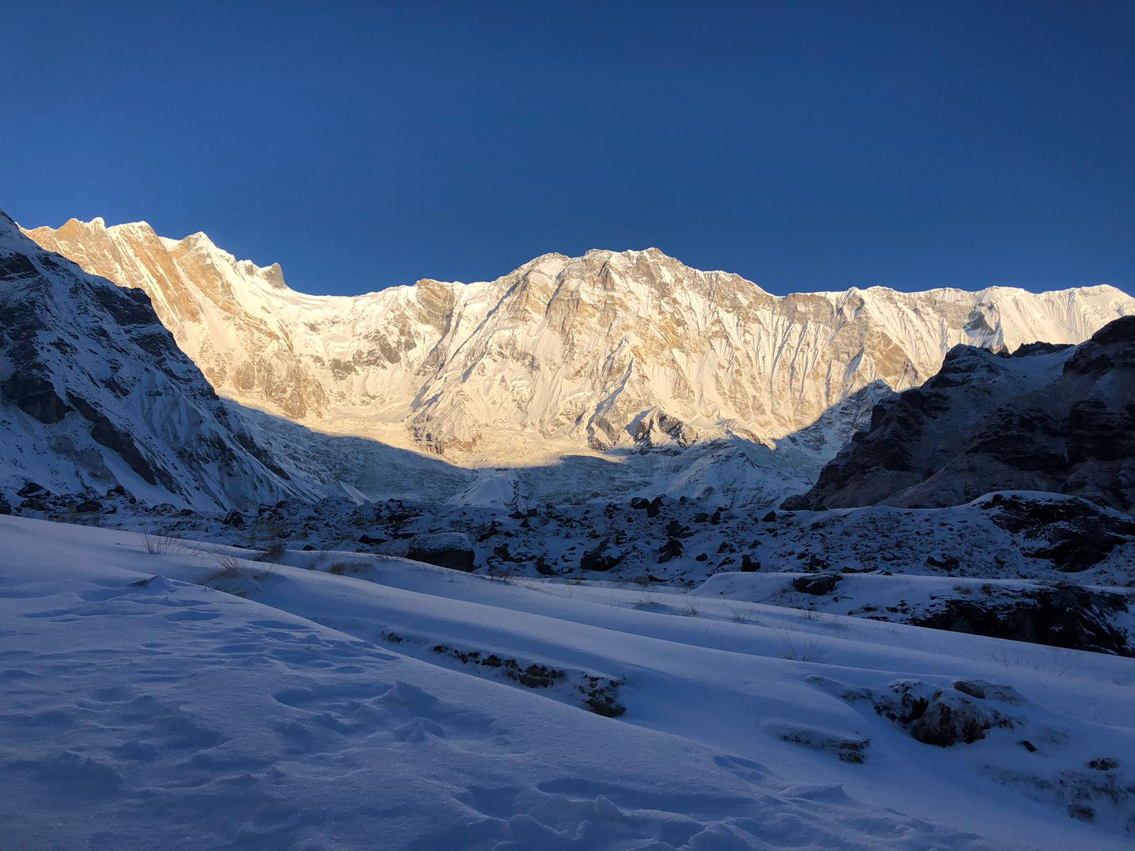 Morning Sunrise at Annapurna Base Camp 4130m
