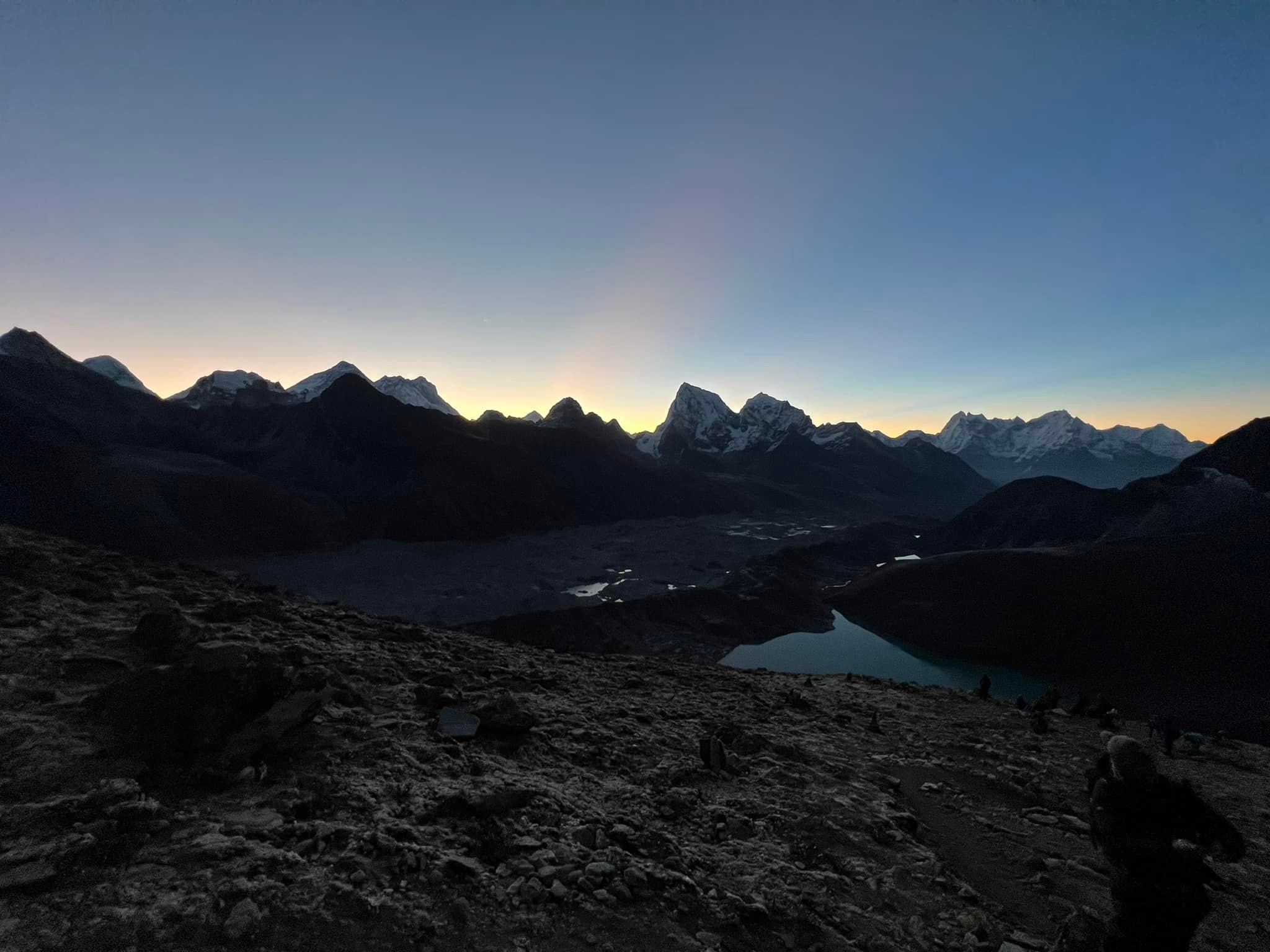 Sun rising over the Everest Himalayas