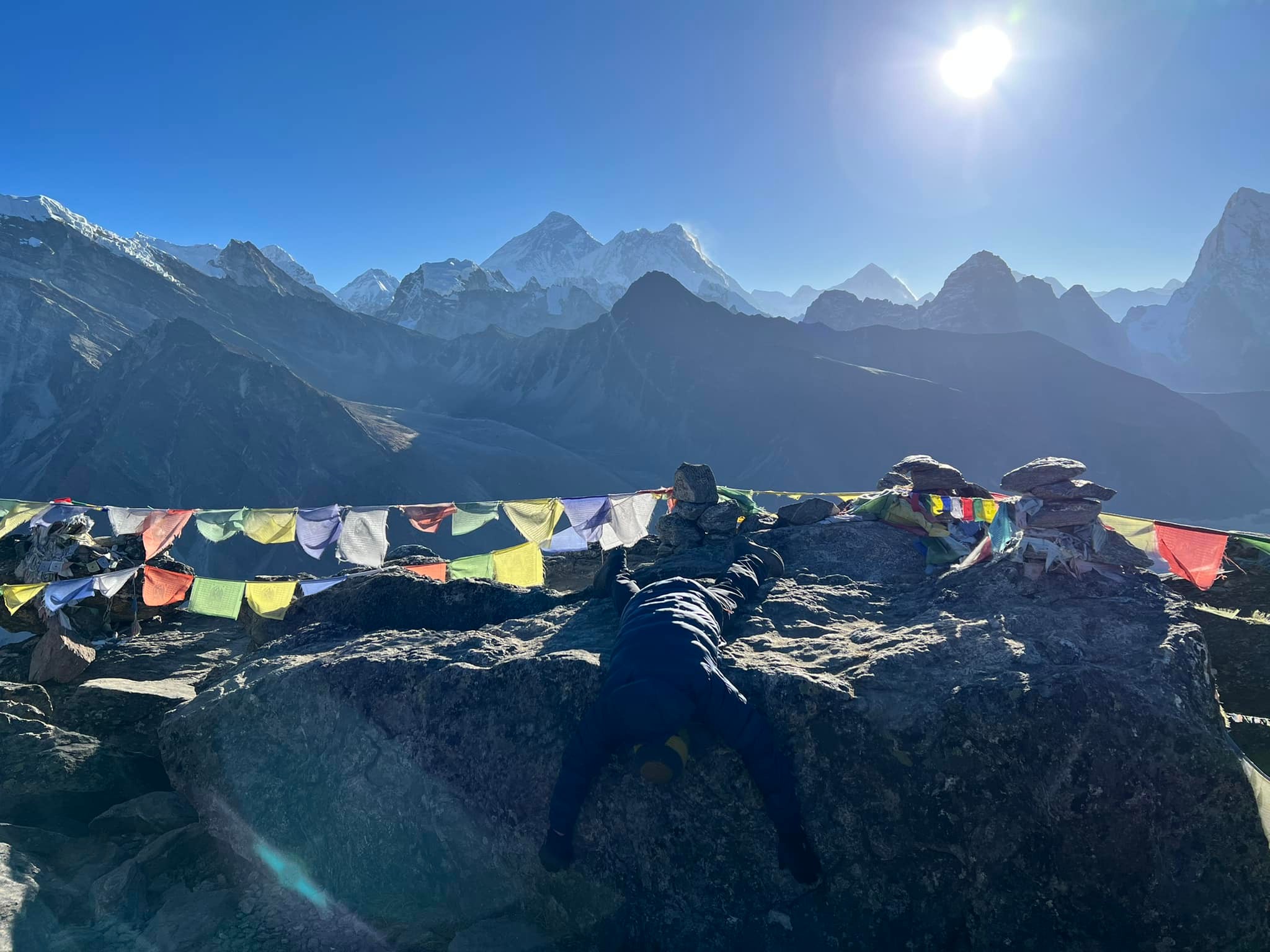 Everest & himalayas seen from Gokyo Ri